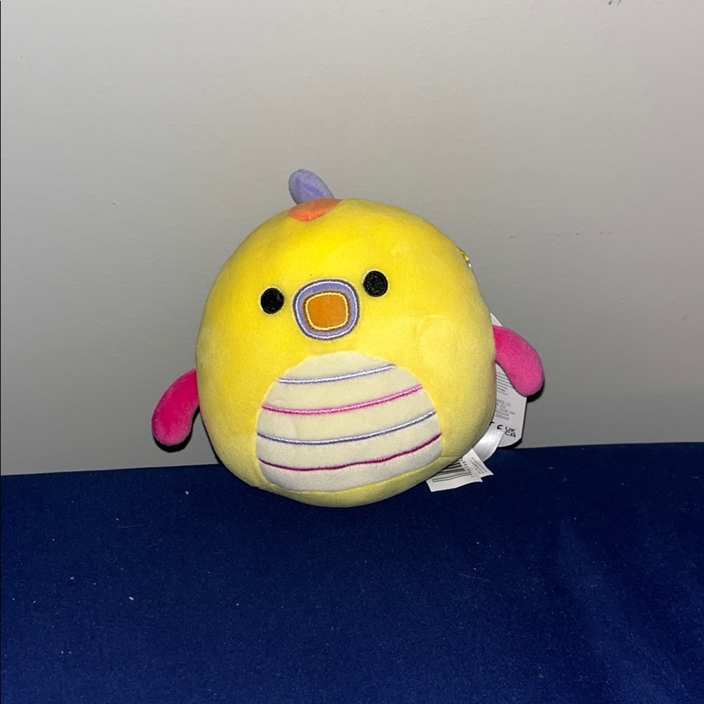 Small Yellow and Pink Bird Squishmallow (Leif)
